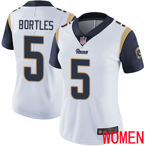 Los Angeles Rams Limited White Women Blake Bortles Road Jersey NFL Football #5 Vapor Untouchable->youth nfl jersey->Youth Jersey